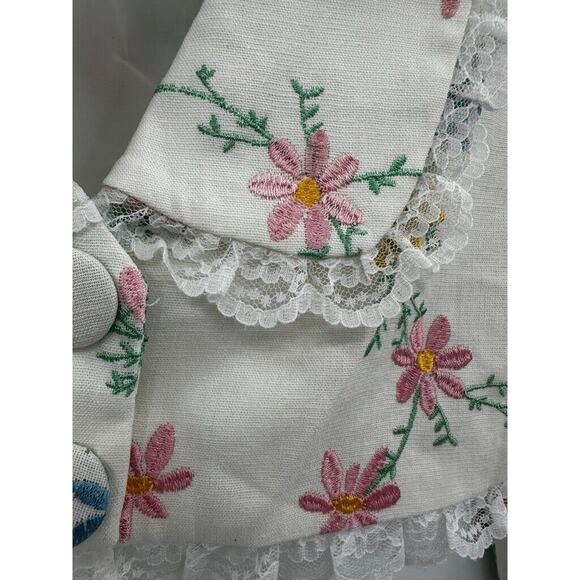 For Love & Lemons Majorie Floral Skirt Blazer Set Whit Lace Pleated Size Large - Picture 5 of 12